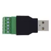 InLine 92504A złącze przewodowe USB-A / blok zaciskowy, 5-pinowe czarne, zielone