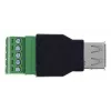 InLine 92504B adapter USB-A / Listwa zaciskowa, 5-stykowa Czarny, Zielony