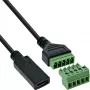 InLine 92504F złącze przewodowe USB-C / listwa zaciskowa, 5-pinowe, czarne, zielone
