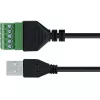 InLine 92504G łącznik przewodów USB-A / Listwa zaciskowa, 5-stykowy Czarny, Zielony