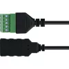 Adapter USB-A / listwa zaciskowa, 5-pin, czarny, zielony InLine 92504H