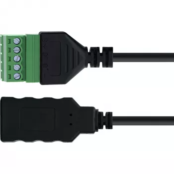 Adapter USB-A / listwa zaciskowa, 5-pin, czarny, zielony InLine 92504H
