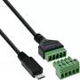 InLine 92504C złącze przewodowe Micro USB / Blok zaciskowy, 5-stykowe Czarny, Zielony