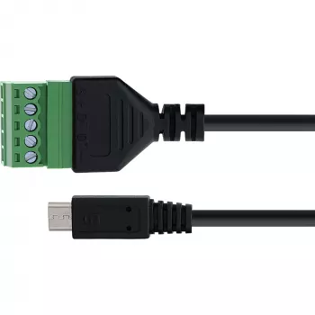 InLine 92504C złącze przewodowe Micro USB / Blok zaciskowy, 5-stykowe Czarny, Zielony