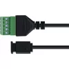 InLine 92504D złącze przewodowe Micro USB / Blok zaciskowy, 5-stykowe Czarny, Zielony