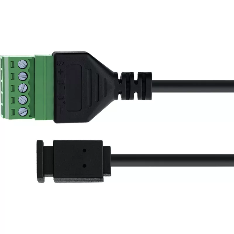 InLine 92504D złącze przewodowe Micro USB / Blok zaciskowy, 5-stykowe Czarny, Zielony