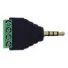 InLine 92504J adapter przewodowy 3,5 mm wtyk jack TRRS 4-pin / listwa zaciskowa 4 zaciski Czarny, Zielony