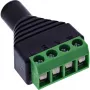InLine 92504K złącze przewodowe 3,5 mm jack 4-pin TRRS / Blok zaciskowy 4 zaciski Czarny, Zielony