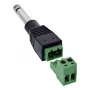 InLine 92504M złącze przewodowe jack 6,35 mm 2-stykowy TS / listwa zaciskowa 2 zaciski Czarny, Zielony