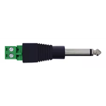 InLine 92504M złącze przewodowe jack 6,35 mm 2-stykowy TS / listwa zaciskowa 2 zaciski Czarny, Zielony