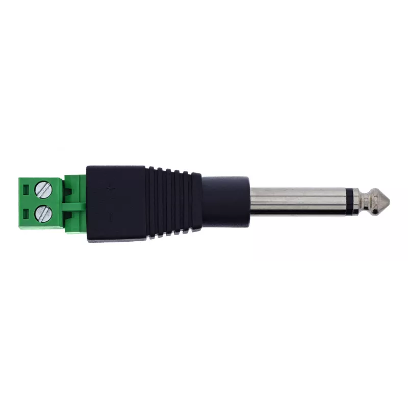 InLine 92504M złącze przewodowe jack 6,35 mm 2-stykowy TS / listwa zaciskowa 2 zaciski Czarny, Zielony