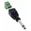 InLine 92504M złącze przewodowe jack 6,35 mm 2-stykowy TS / listwa zaciskowa 2 zaciski Czarny, Zielony