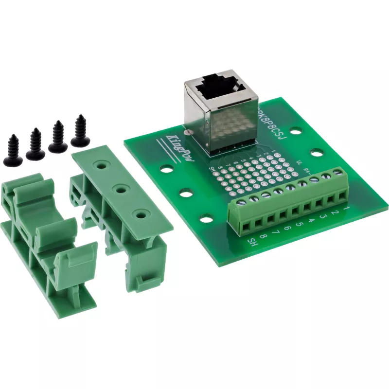 InLine 92505A złącze przewodowe RJ45 8P8C / Listwa zaciskowa 9 zacisków Zielony
