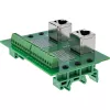 InLine 92505D złącze przewodowe 2x RJ45 8P8C / 2x listwa zaciskowa 9 zacisków Zielony