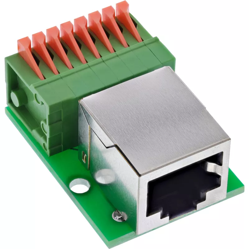 InLine 92505F złącze przewodowe RJ45 Cat.5e 8P8C / Blok zaciskowy, 8-pinowe zielone