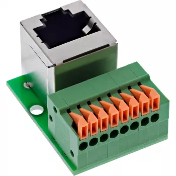 InLine 92505G złącze przewodów RJ45 Cat.5e 8P8C / Listwa zaciskowa, 8-pinowa Zielona