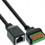InLine 92505H złącze przewodowe RJ45 Cat.5e 8P8C / Listwa zaciskowa, 8-pin Czarny