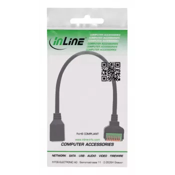 InLine 92505H złącze przewodowe RJ45 Cat.5e 8P8C / Listwa zaciskowa, 8-pin Czarny