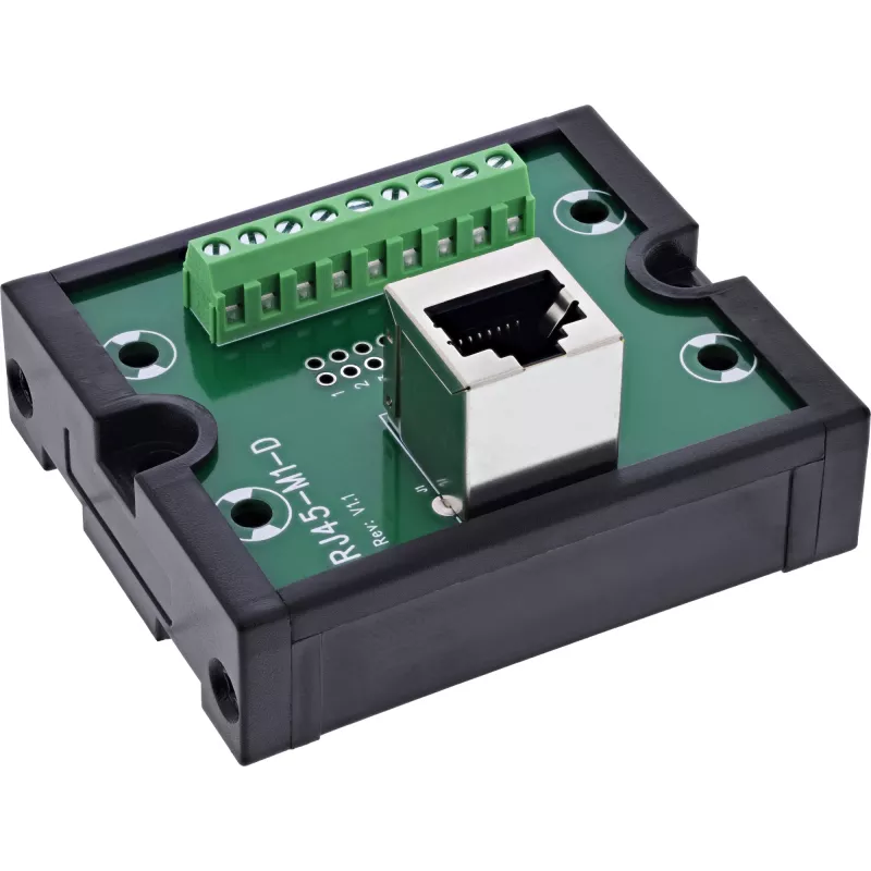 InLine 92505J złącze przewodowe RJ45 8P8C / listwa zaciskowa, 9-pin czarny, zielony
