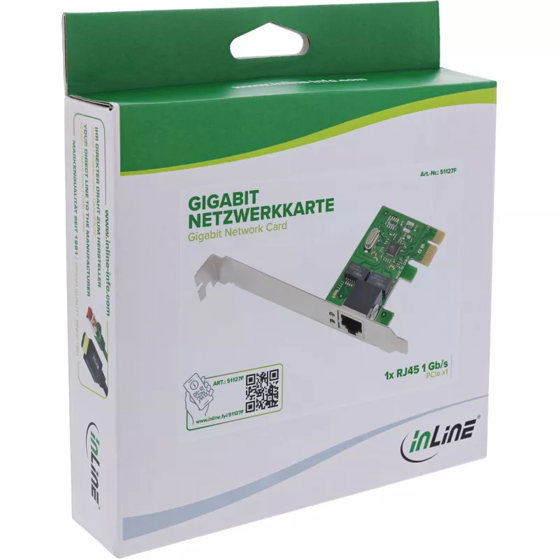 InLine 51127F karta sieciowa Wewnętrzna Ethernet 1000 Mbit/s