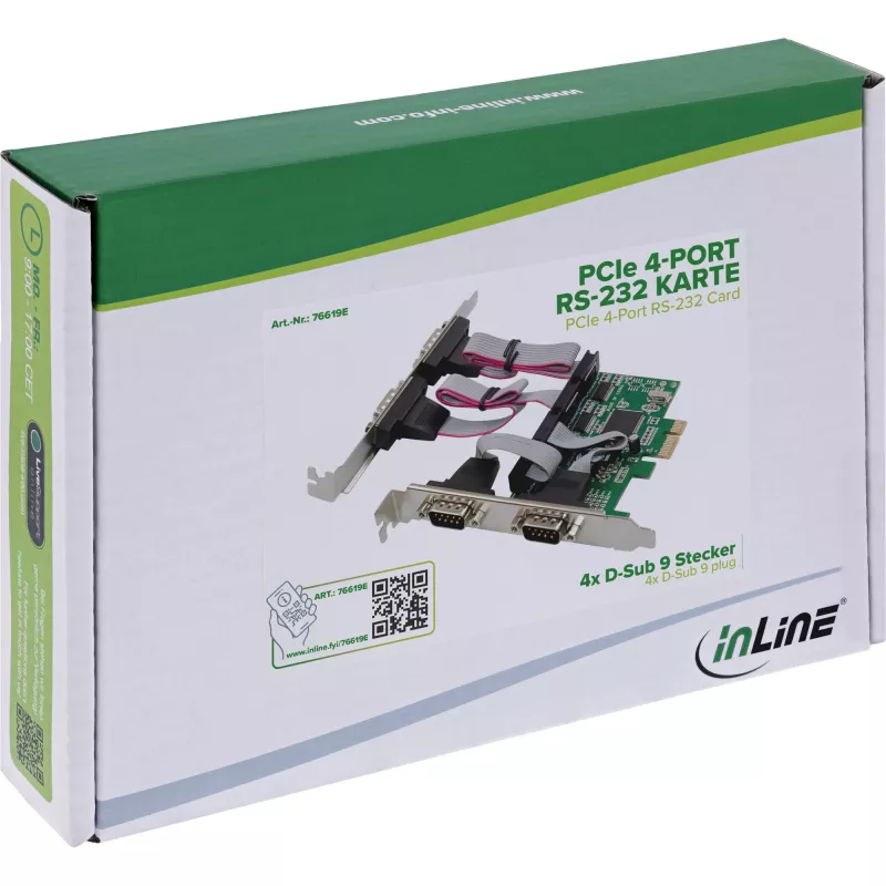 Adapter interfejsu InLine 76619E — akcesorium do łączności szeregowej/równoległej