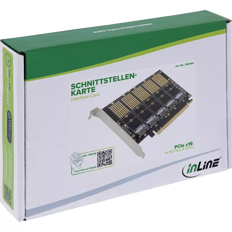 Karta interfejsu InLine 76619G — moduł łączności PCI/USB/szeregowej