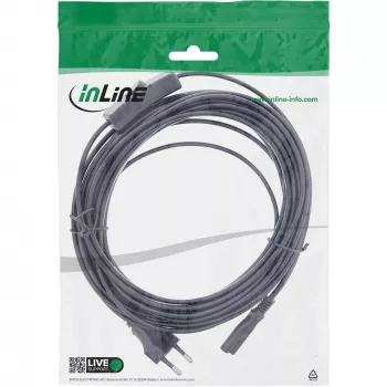 InLine 16153 kabel zasilający Czarny 3 m CEE7/16 IEC C7