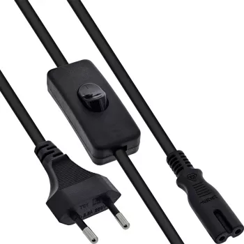 InLine 16154 kabel zasilający czarny 1,5 m CEE7/16 IEC C7