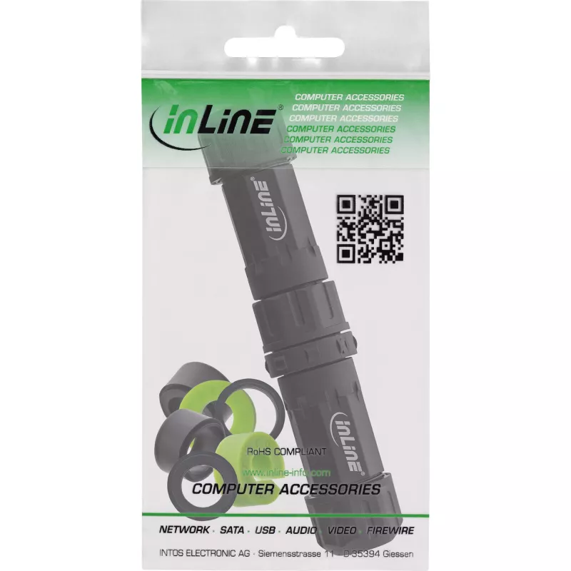 Adapter wtyczki zasilania InLine 69927W by InLine — kompaktowy adapter sieciowy do gniazdek europejskich