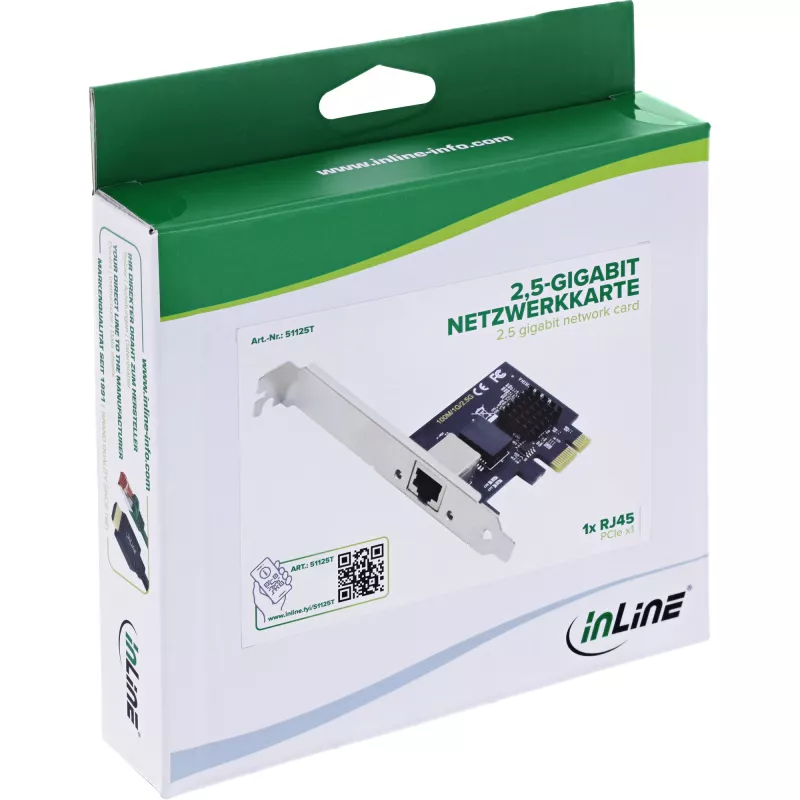 InLine 51125T karta sieciowa Wewnętrzna Ethernet 2500 Mbit/s