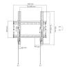 InLine 23101B Uchwyt/stojak TV 177,8 cm (70 cali) Czarny