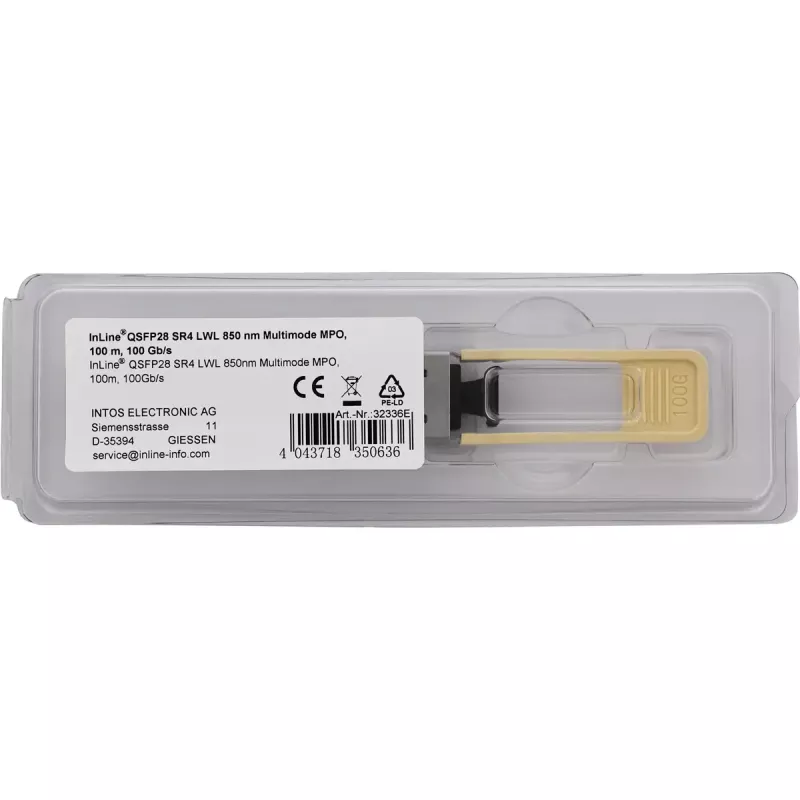 InLine 32336E moduł nadawczo-odbiorczy sieciowy światłowodowy 100000 Mbit/s QSFP28 850 nm