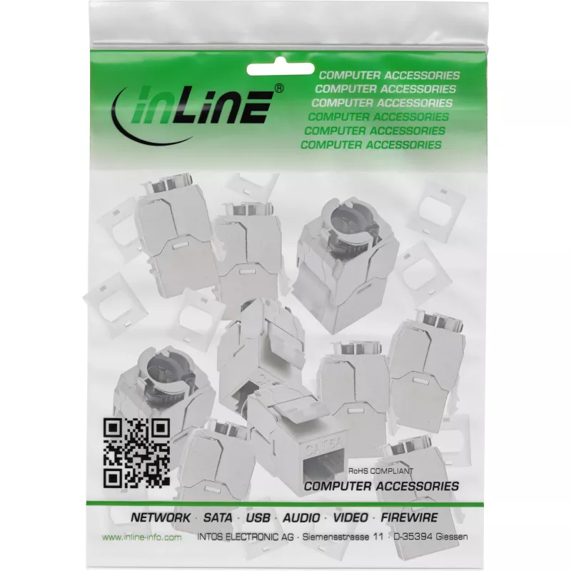 Keystone module InLine 76202V — dimensions 20×34×15 mm, compact sieciowy accessory