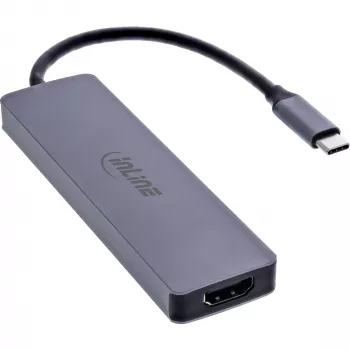 InLine 33271A koncentrator interfejsów USB 3.2 Gen 1 (3.1 Gen 1) Type-C 5000 Mbit/s Szary