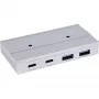 InLine 35395M hub interfejsu USB 3.2 Gen 2 (3.1 Gen 2) Typu-C 10000 Mbit/s Srebrny