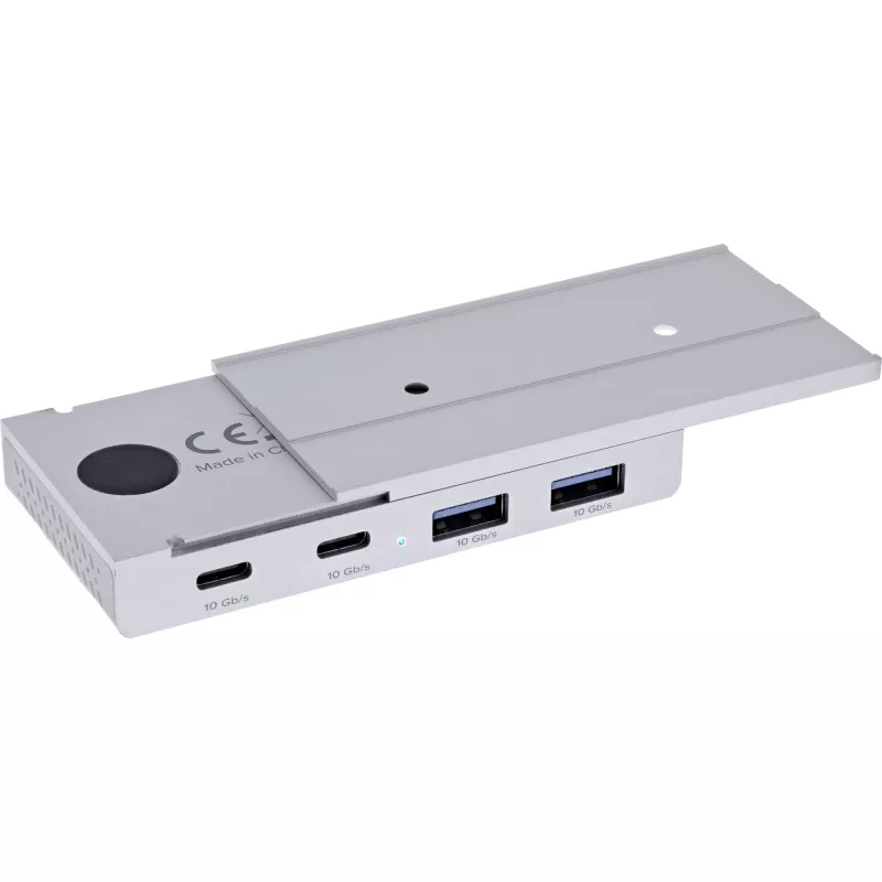 InLine 35395M hub interfejsu USB 3.2 Gen 2 (3.1 Gen 2) Typu-C 10000 Mbit/s Srebrny