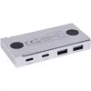InLine 35395M hub interfejsu USB 3.2 Gen 2 (3.1 Gen 2) Typu-C 10000 Mbit/s Srebrny