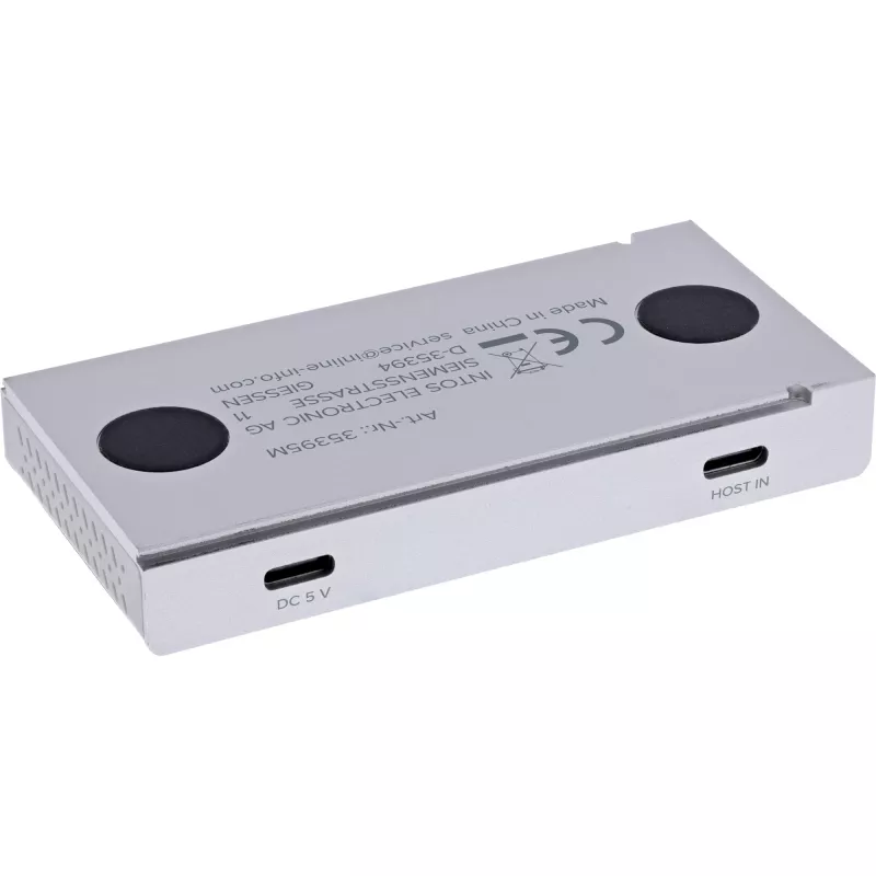 InLine 35395M hub interfejsu USB 3.2 Gen 2 (3.1 Gen 2) Typu-C 10000 Mbit/s Srebrny