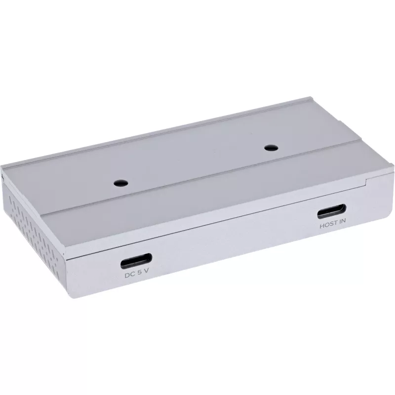InLine 35395M hub interfejsu USB 3.2 Gen 2 (3.1 Gen 2) Typu-C 10000 Mbit/s Srebrny