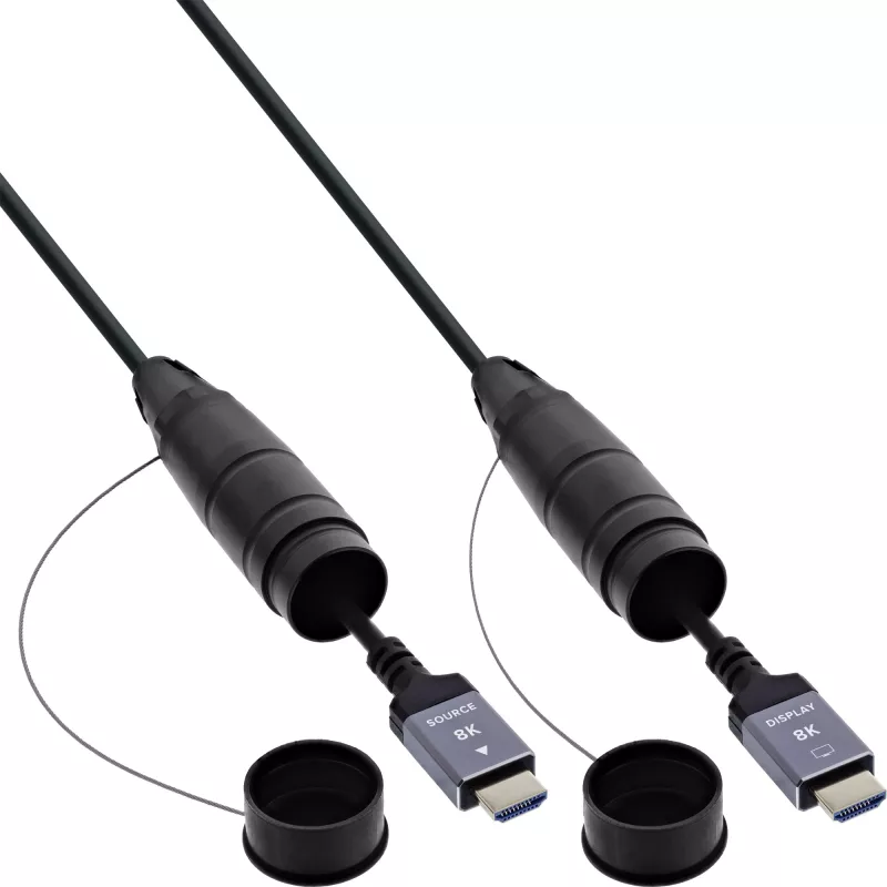 Kabel HDMI InLine 17950T, 50 m, HDMI Typ A męski-męski, HDMI 2.1, 48 Gbit/s, czarny