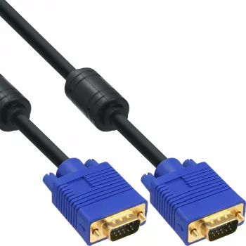 Kabel VGA InLine 17715T — InLine VGA 17715T, waga 199 g, wymiary W15×S33 mm