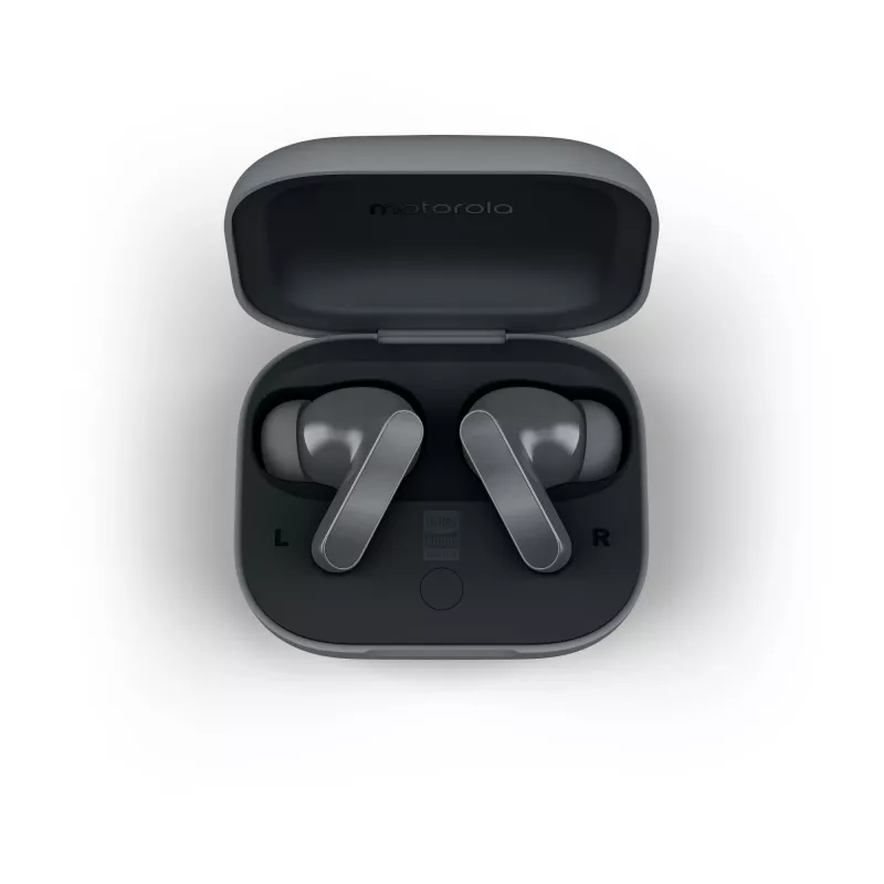 Zestaw słuchawkowy MOTOROLA Moto Buds Bass TWS Bluetooth douszny do rozmów i muzyki, czarny, 51 g
