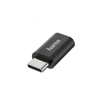 Adapter przejściowy Hama 00200310 Micro USB na USB-C Czarny