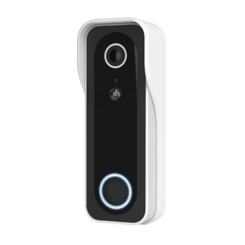 Wideodomofon TRUST DOORCAM-3000, 3 MP, Wi‑Fi 2,4 GHz, MicroSD do 256 GB, Bateria/USB, Czarny/Biały