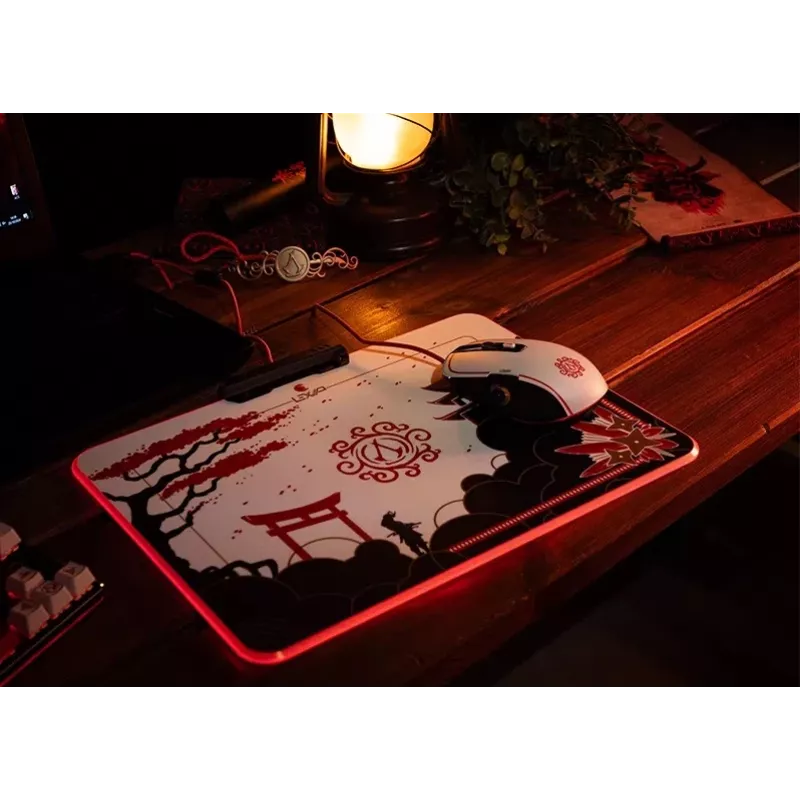 Lexip X Ubisoft - Assassin's Creed - Shadows Mysz, dla praworęcznych, optyczna, USB Typ-A, 12000 DPI, czarna, złota, czerwona, biała