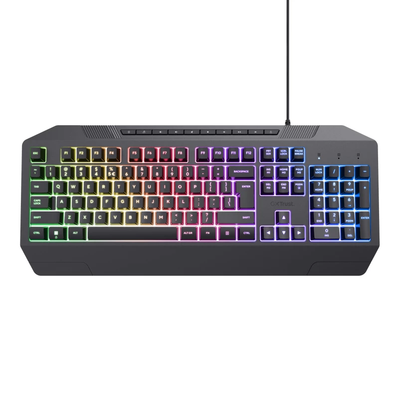 Trust GXT 836 EVOCX klawiatura Gaming USB Niemiecki Czarny
