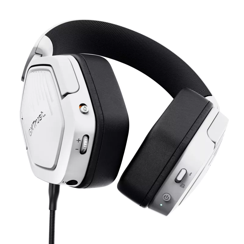 Trust GXT 493W Carus Headset Wired & Wireless Head-band, Helmet Gaming USB Type-C / USB Type-A Bluetooth biały