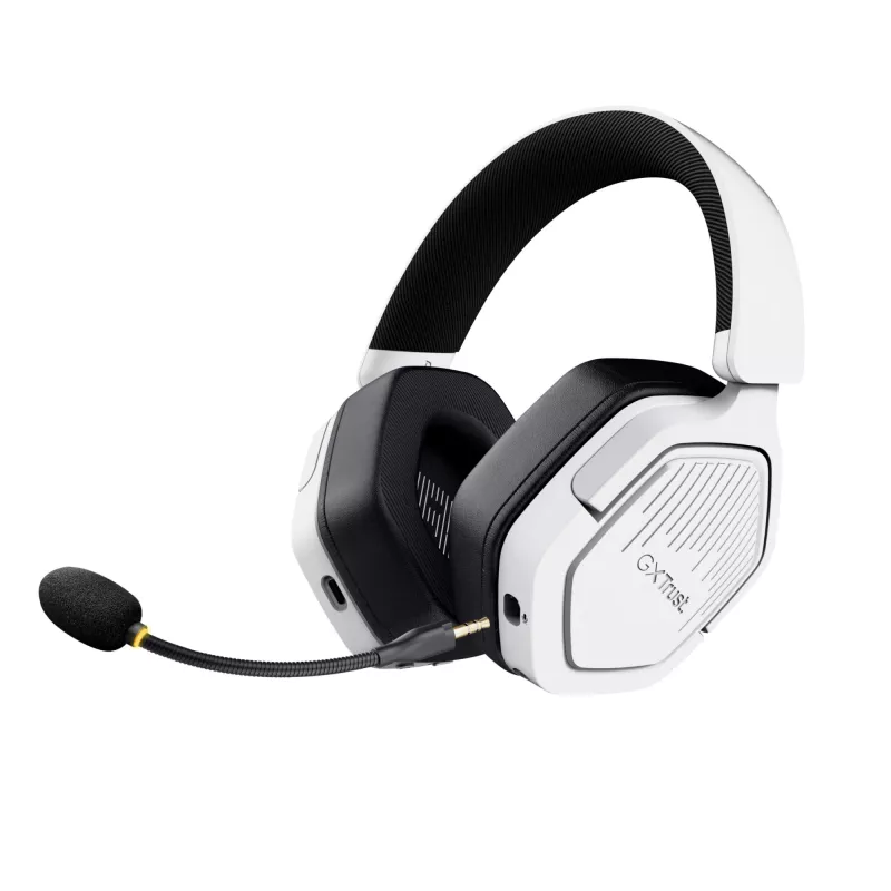 Trust GXT 493W Carus Headset Wired & Wireless Head-band, Helmet Gaming USB Type-C / USB Type-A Bluetooth biały