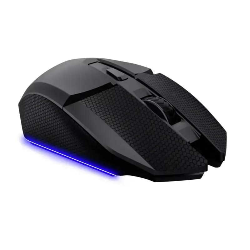 Mysz gamingowa TRUST GXT 122 Felox+ — dla praworęcznych, optyczna, RF Wireless + Bluetooth, 10000 DPI, 7 przycisków, wielokolorowe podświetlenie, czarna