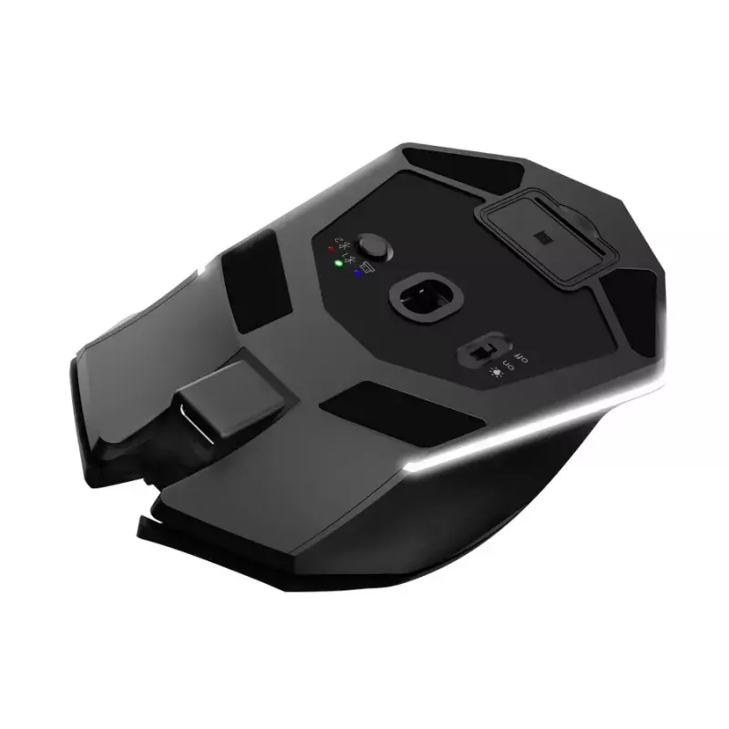 Mysz gamingowa TRUST GXT 122 Felox+ — dla praworęcznych, optyczna, RF Wireless + Bluetooth, 10000 DPI, 7 przycisków, wielokolorowe podświetlenie, czarna